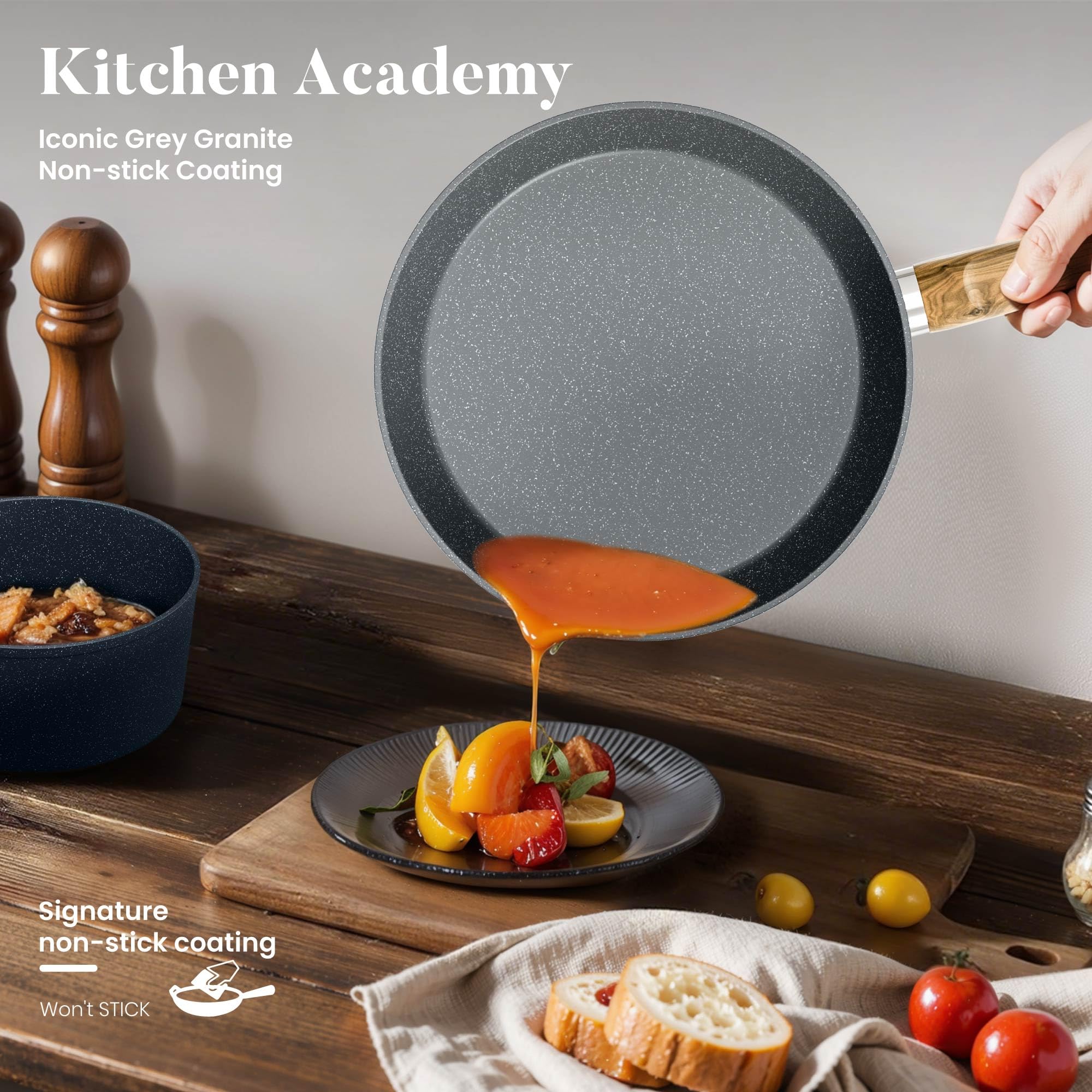 Kitchen Academy 5-quart casserole with lid for family dishes