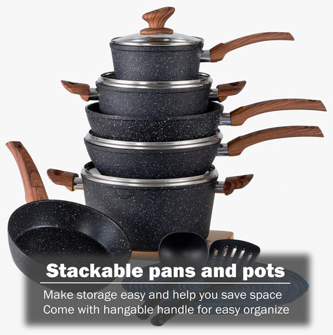 Kitchen Academy pans with lids enabling secure simmering and easy transfer