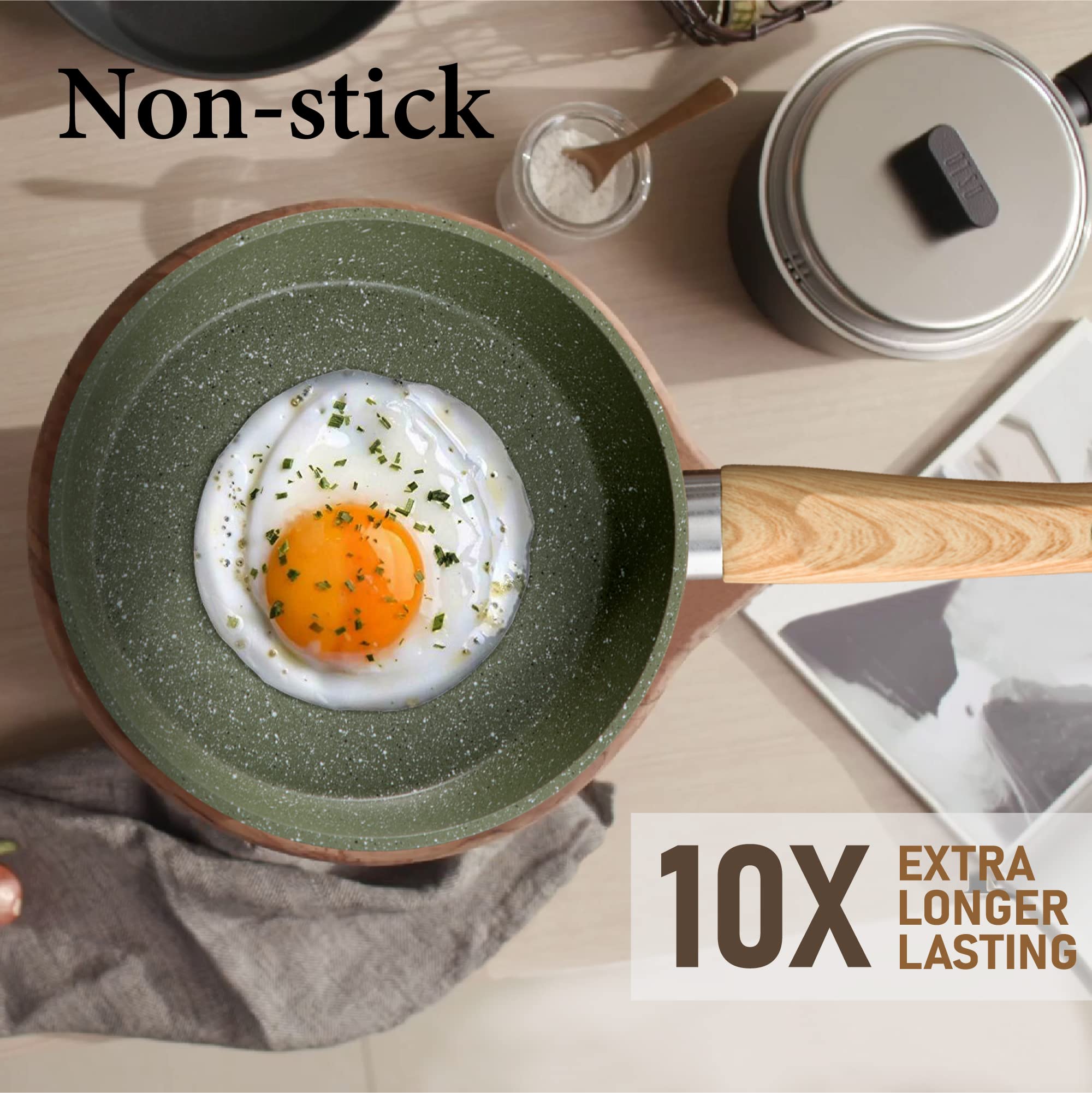 Kitchen Academy PFOS and PFOA-free cookware promotes safer cooking.