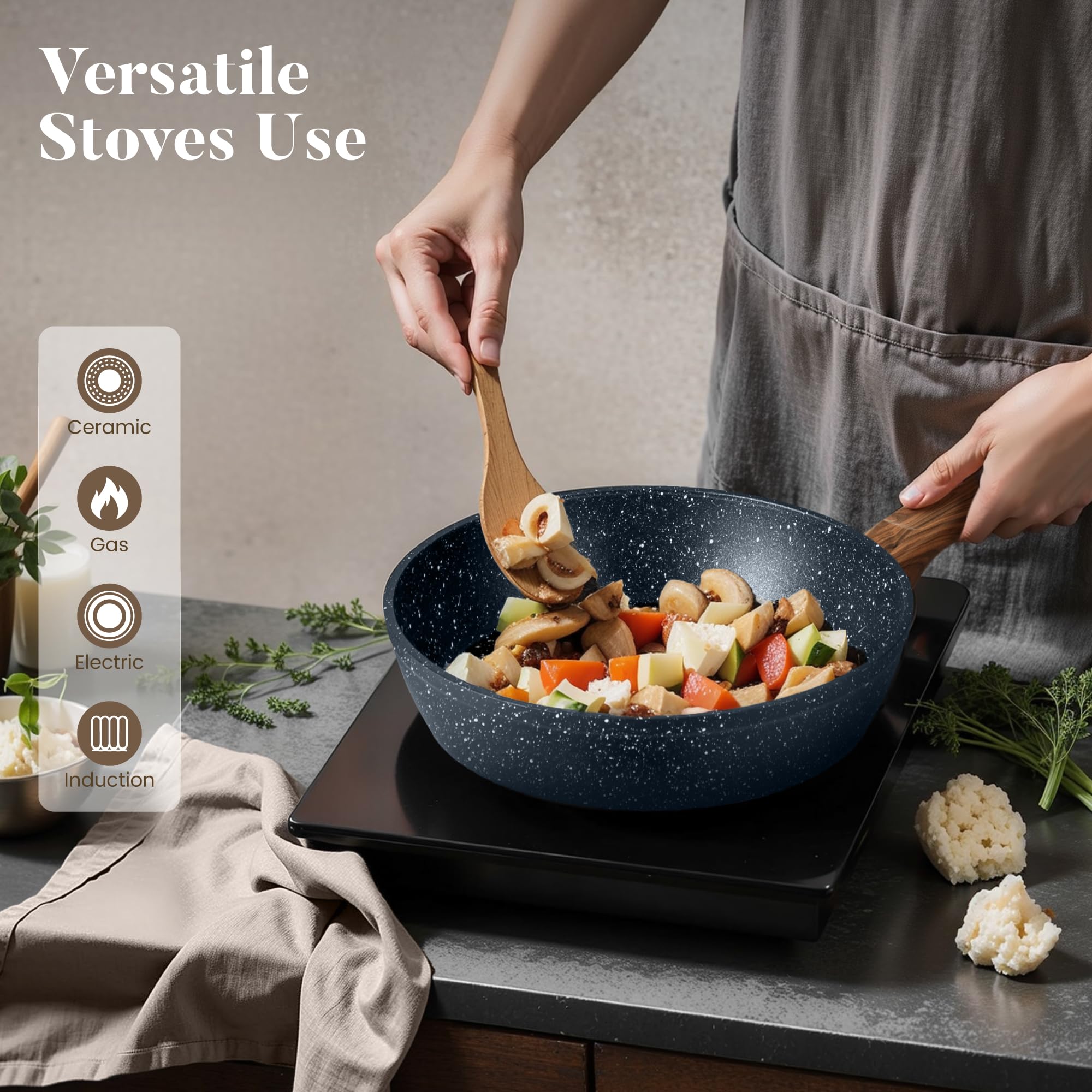Kitchen Academy 11-inch frying pan with easy glide cooking