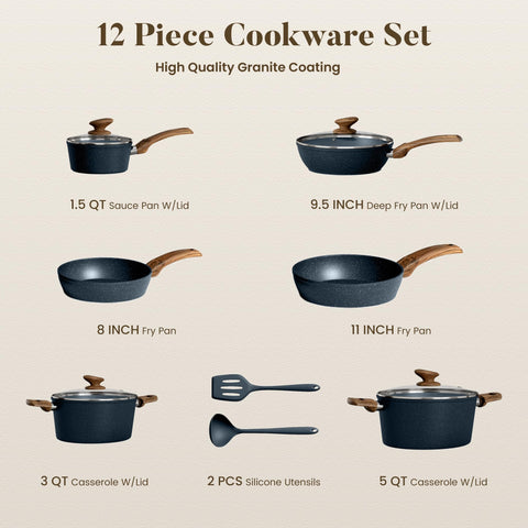 Kitchen Academy silicone utensils included for easy cooking prep