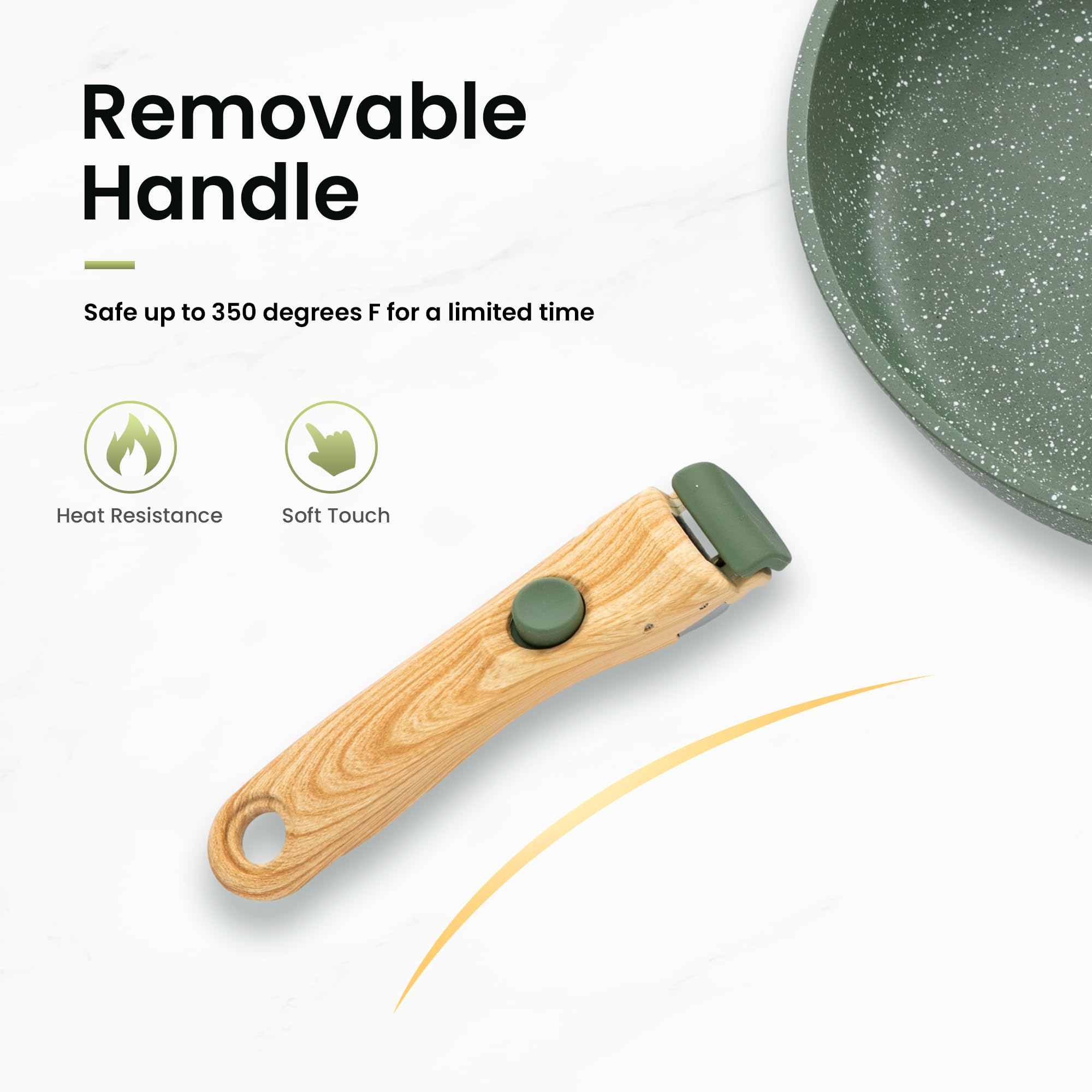 Kitchen Academy removable-handle detachable handle for compact RV storage.