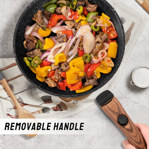 Kitchen Academy 10 inch fry pan with even heat on induction and gas stoves