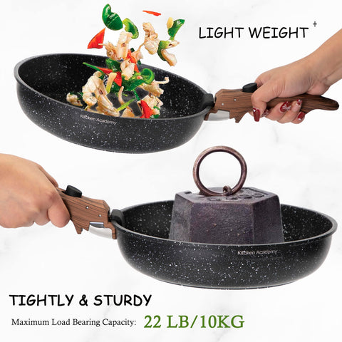 Kitchen Academy silicone utensils paired with nonstick pots for mess-free cooking