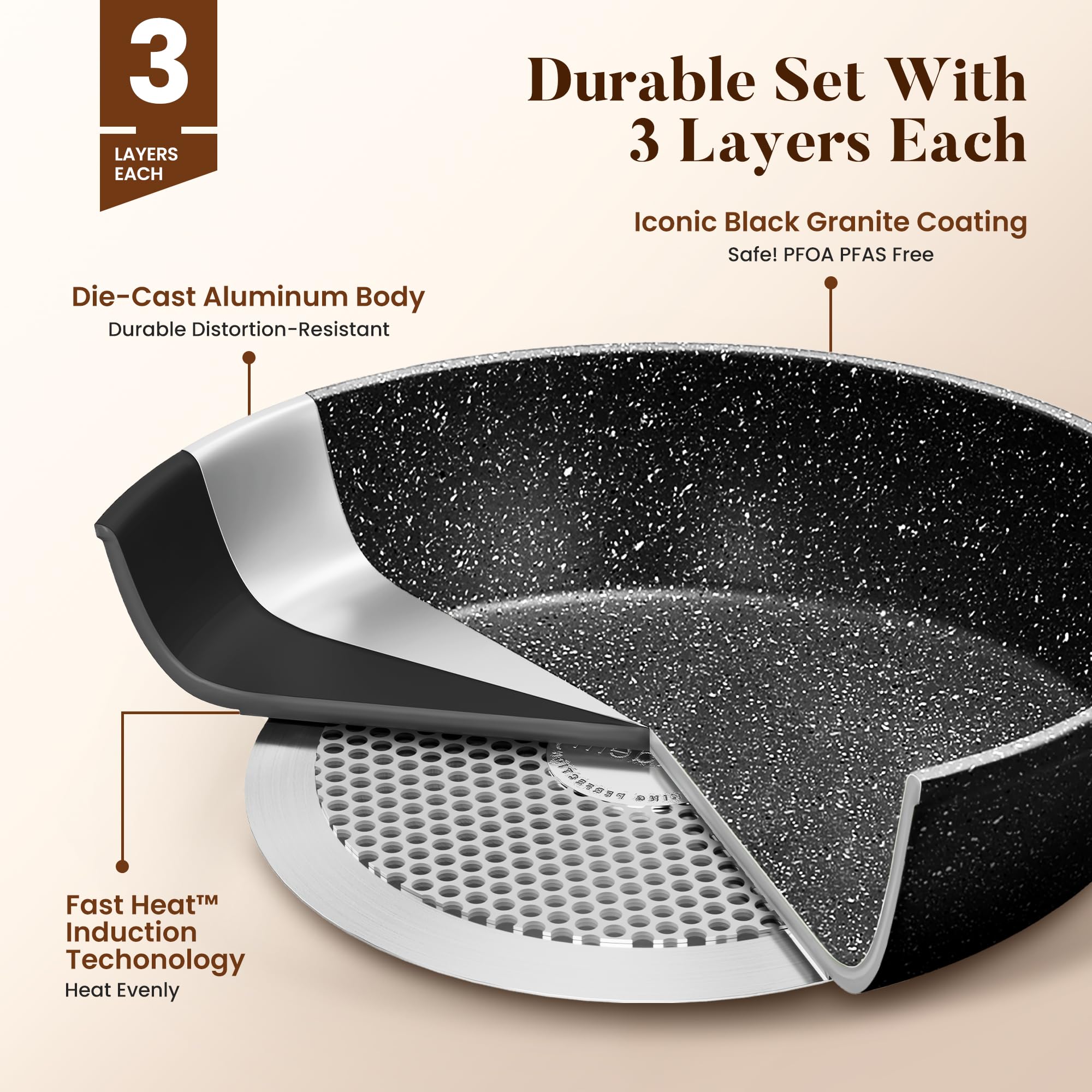 Kitchen Academy steamer insert included for healthy vegetables