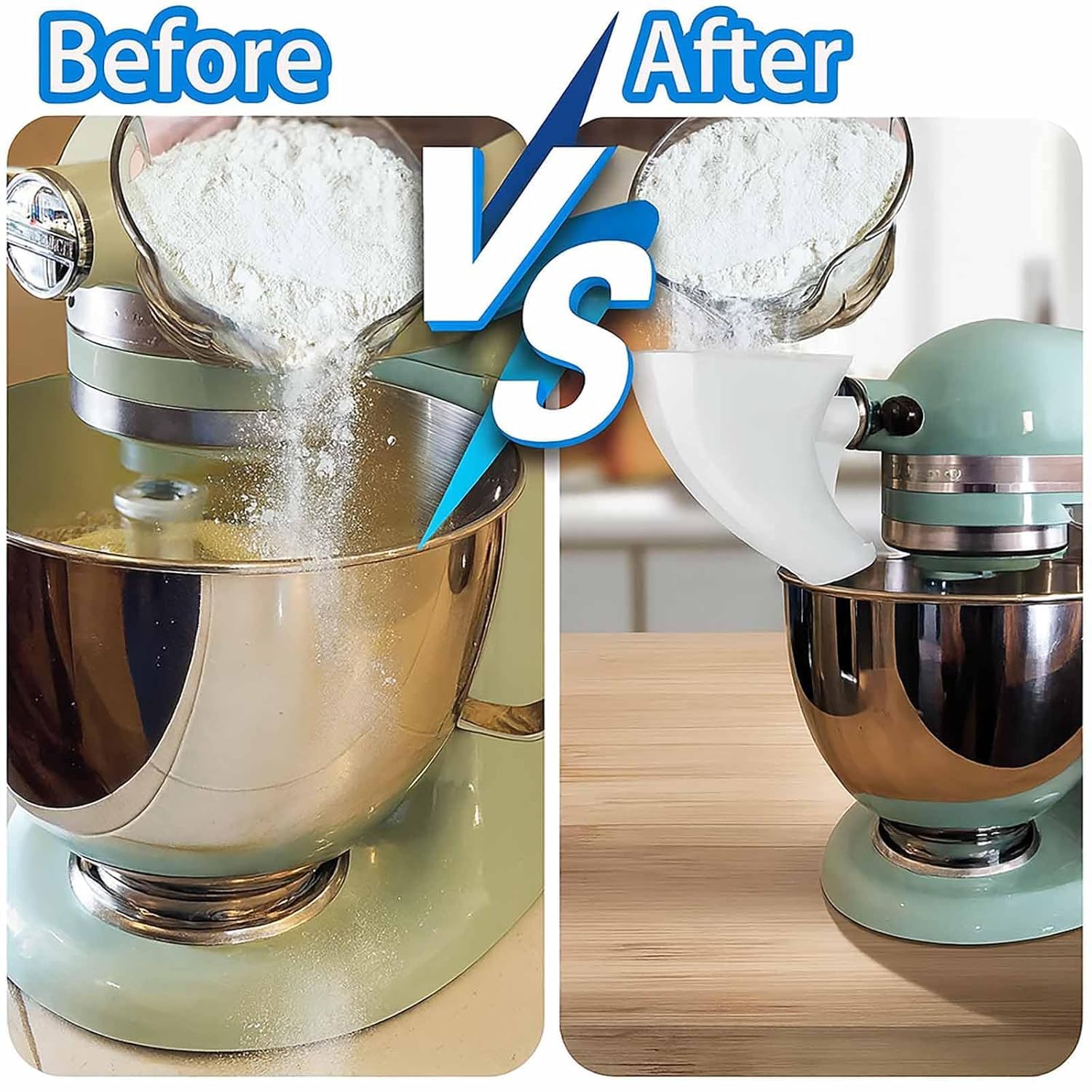 Compact storage-friendly funnel fits small drawers alongside other accessories.