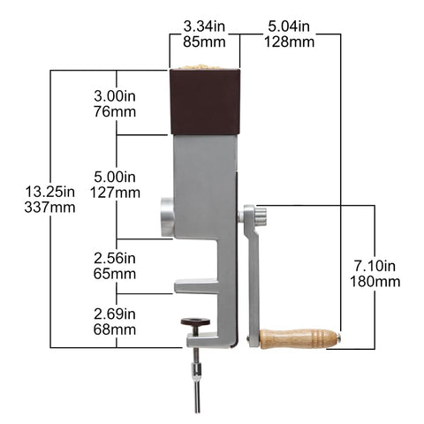 Kitchen Crop adjustable coarseness dial tailors texture from coarse to fine