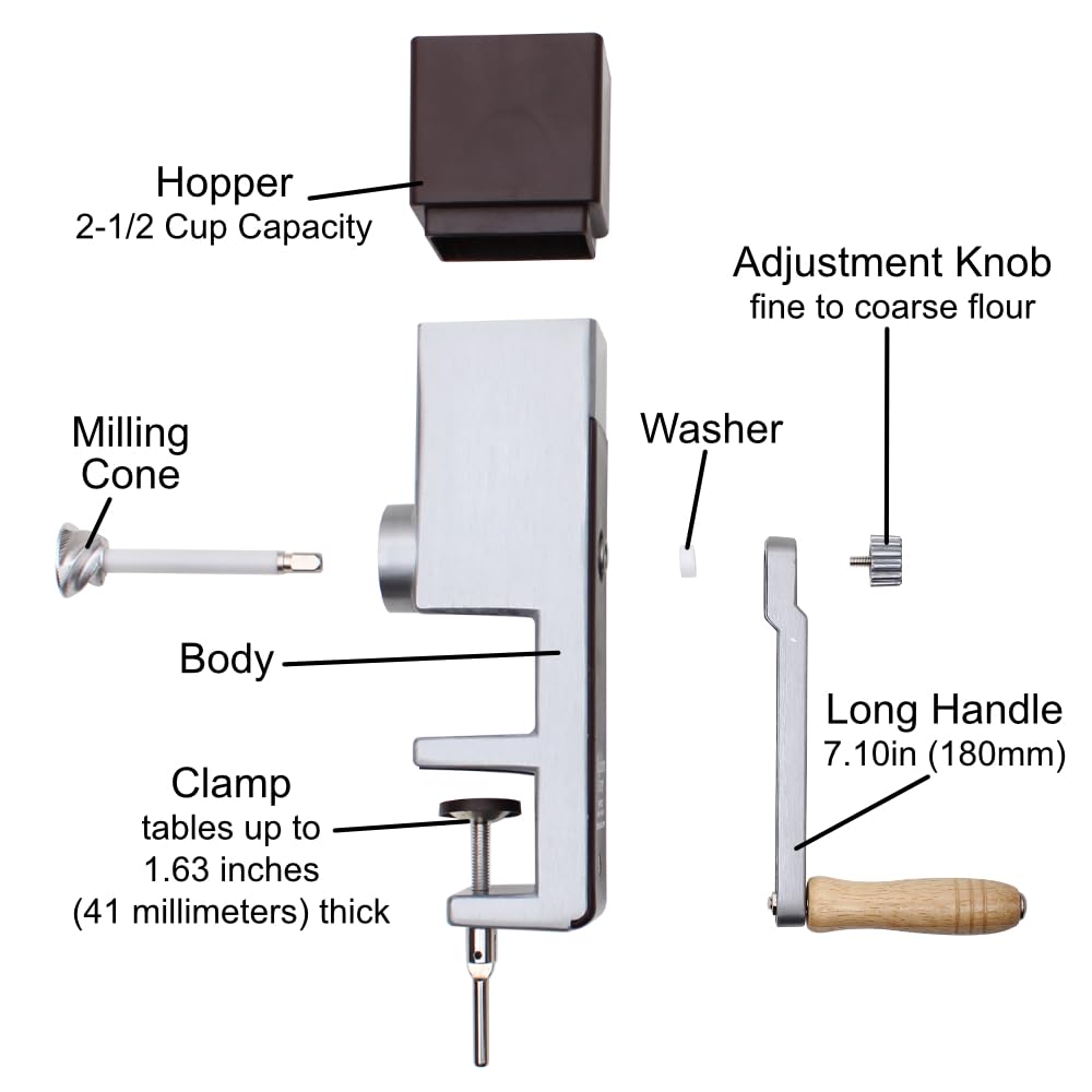 Kitchen Crop stainless steel burrs provide consistent grinding performance