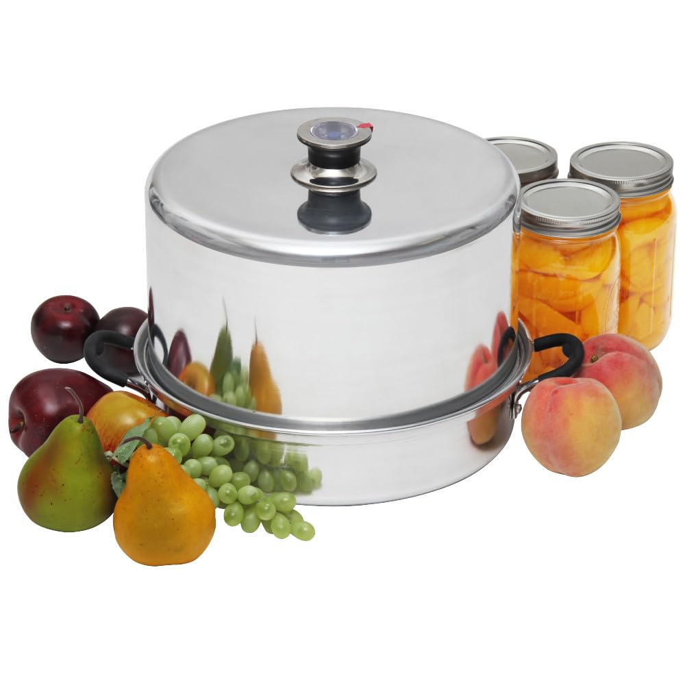 Kitchen Crop steam canner dimensions display showing compact footprint.
