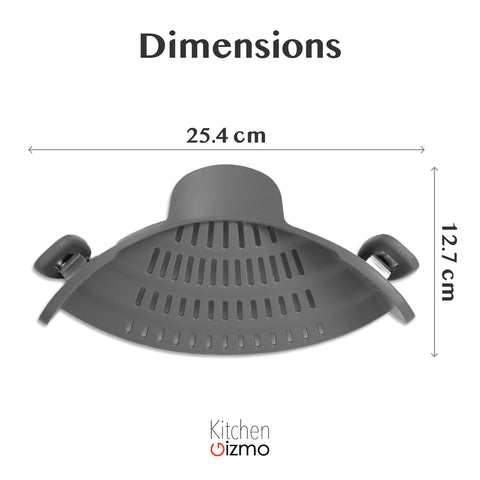 Kitchen Gizmo Snap N' Strain fits most cookware for everyday use.