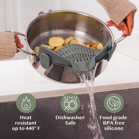 Kitchen Gizmo Snap N' Strain ideal for small kitchens and dorms.