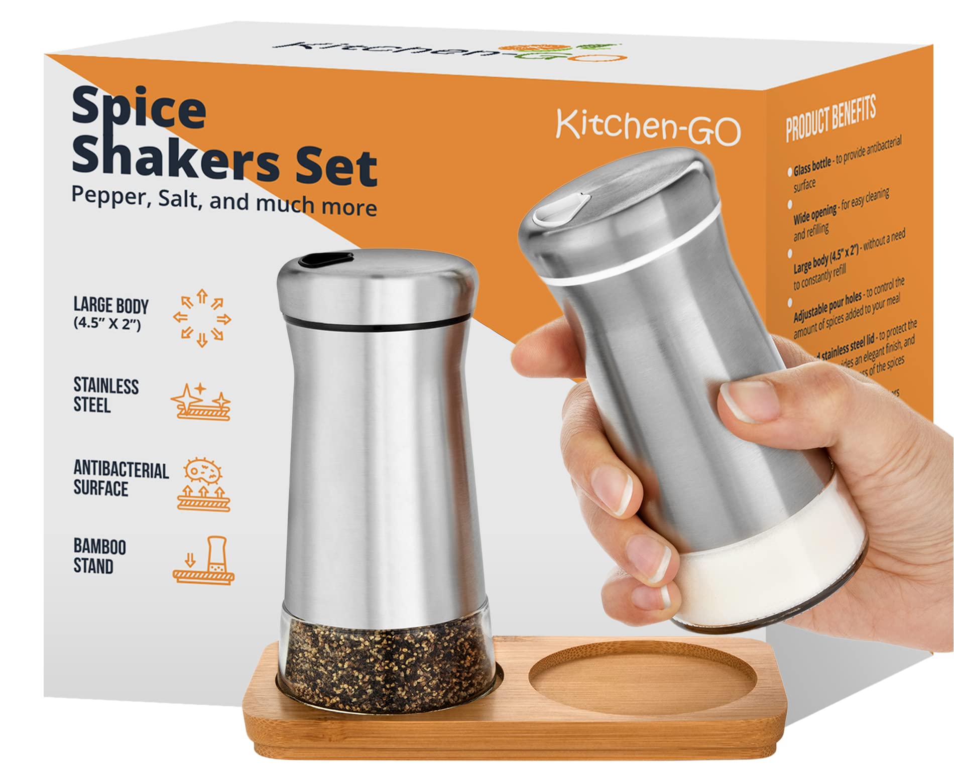 Kitchen-GO compact 4.5-inch height fits neatly on tables