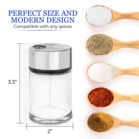 Kitchen-GO compact 2.4 oz set ideal for table or cabinet storage.