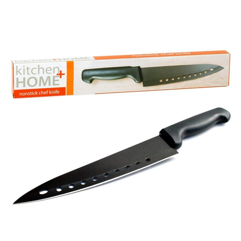 Kitchen Home nonstick sushi knife with 8-inch blade close-up of a sharp edge for clean cuts