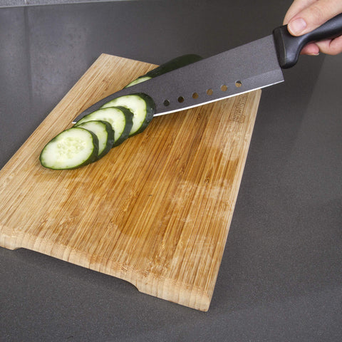 Kitchen Home knife slicing vegetables smoothly with aerated blade
