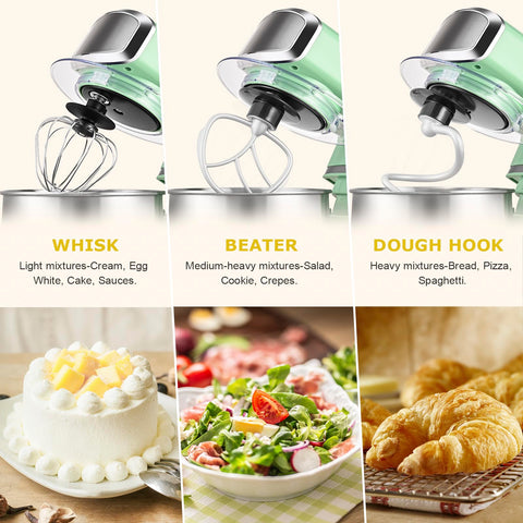 Kitchen in the box 6 speeds offer precise control for dough, batters, and creams.