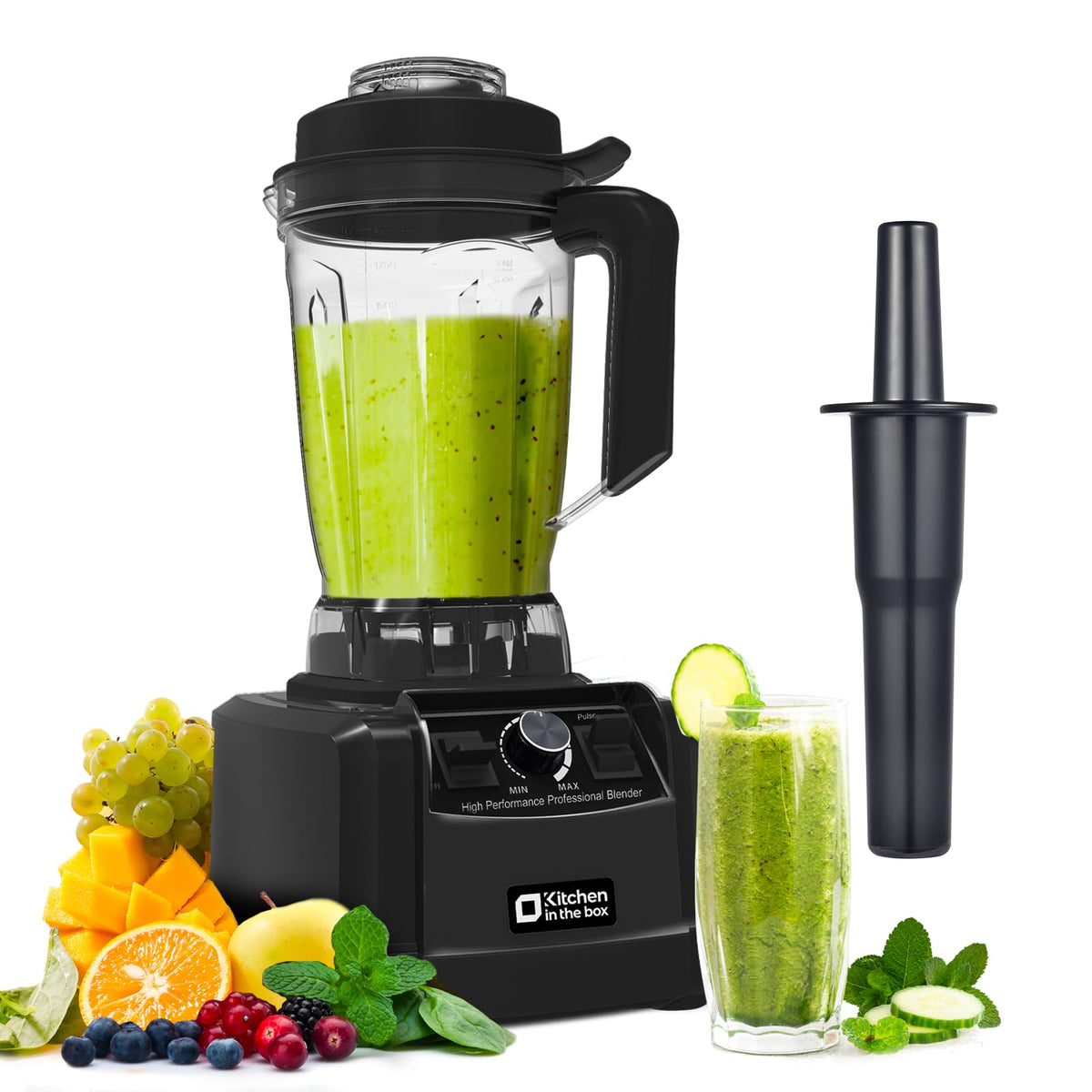 Kitchen in the Box blender 68oz capacity for family servings and easy batch blending.