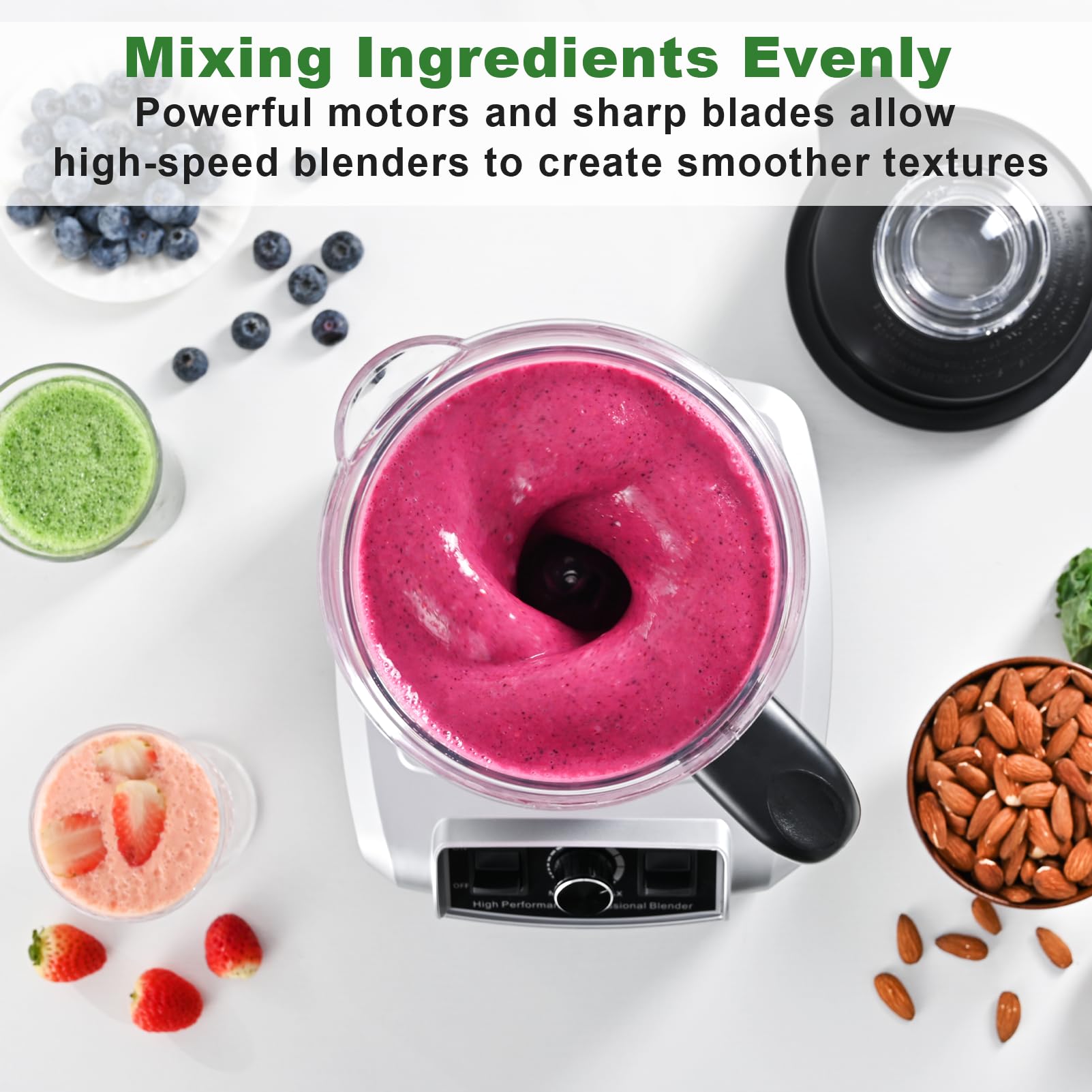 Kitchen in the Box blender pulse function for quick bursts of power.