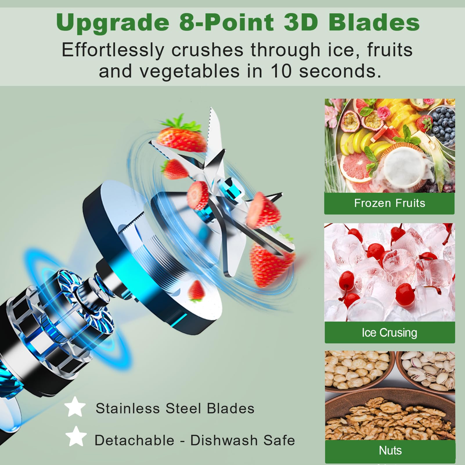 Kitchen in the Box blender stepless speed control for customizable texture.