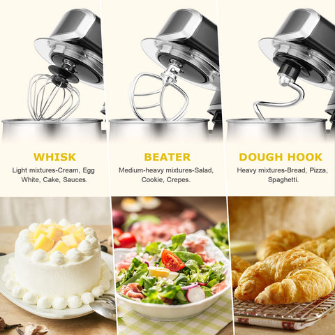 Kitchen in the box stand mixer offers 6 speeds for diverse batters