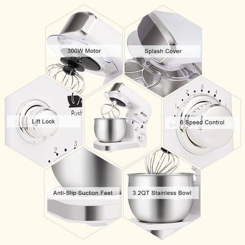 Kitchen in the box stand mixer 6 speeds provide control