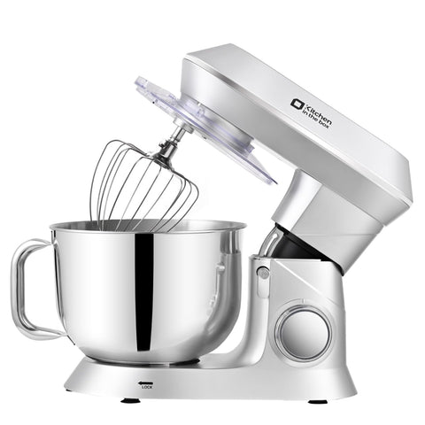 Kitchen in the Box stand mixer with 900W silver finish for smooth dough preparation