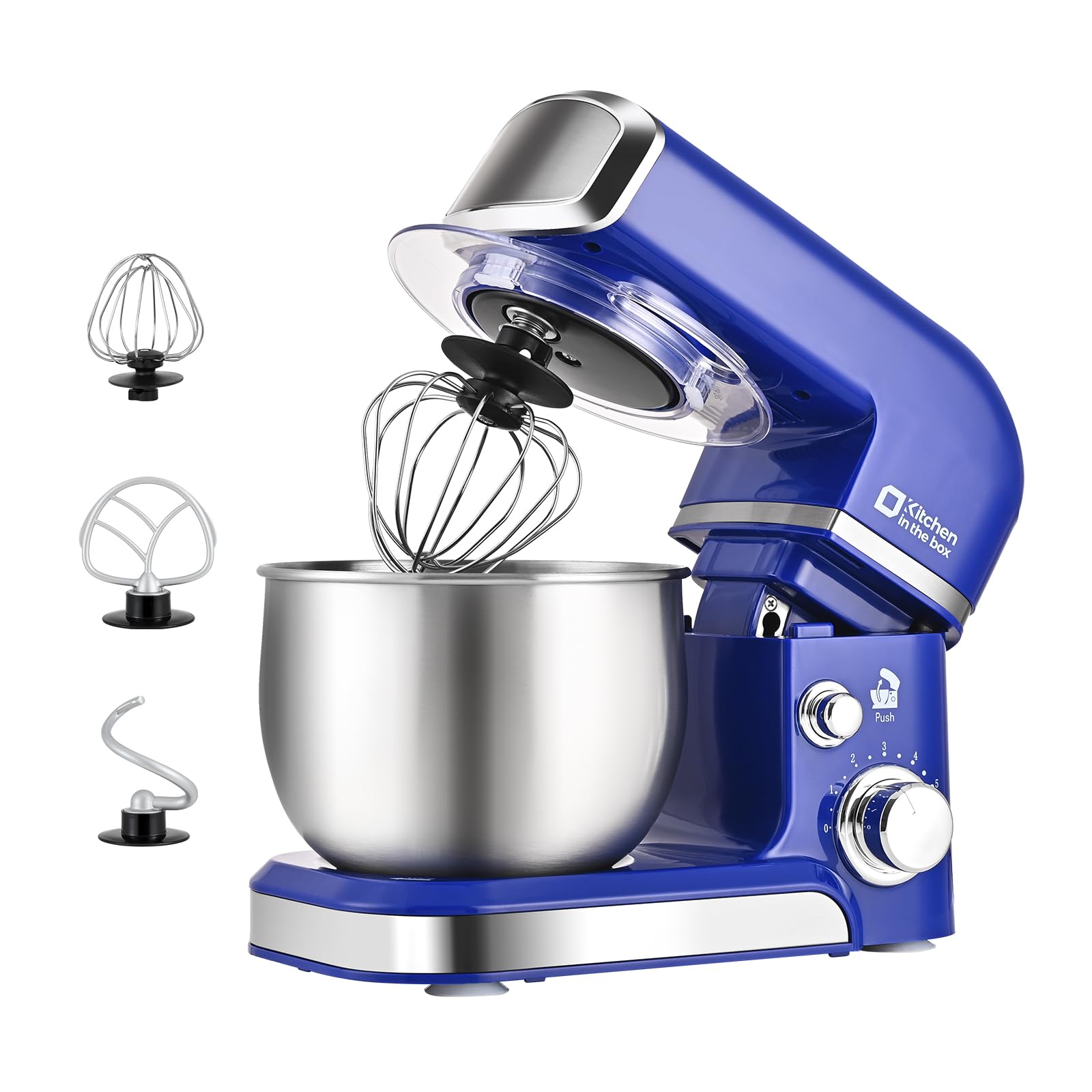Kitchen in the Box stand mixer compact design fits small kitchens and saves counter space.