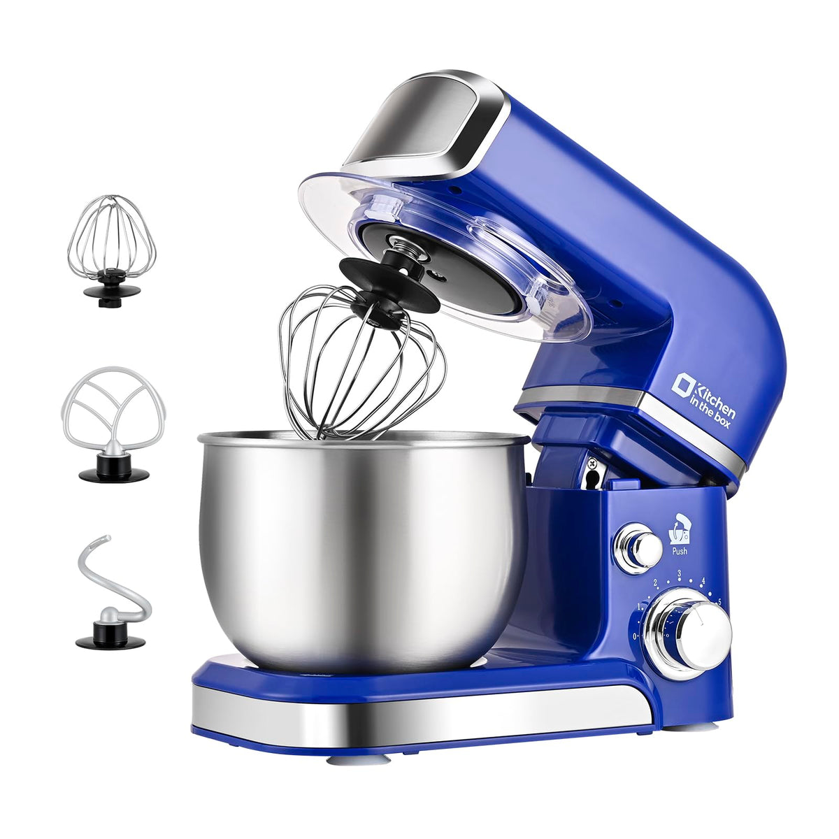 Kitchen in the Box stand mixer compact design fits small kitchens and saves counter space.