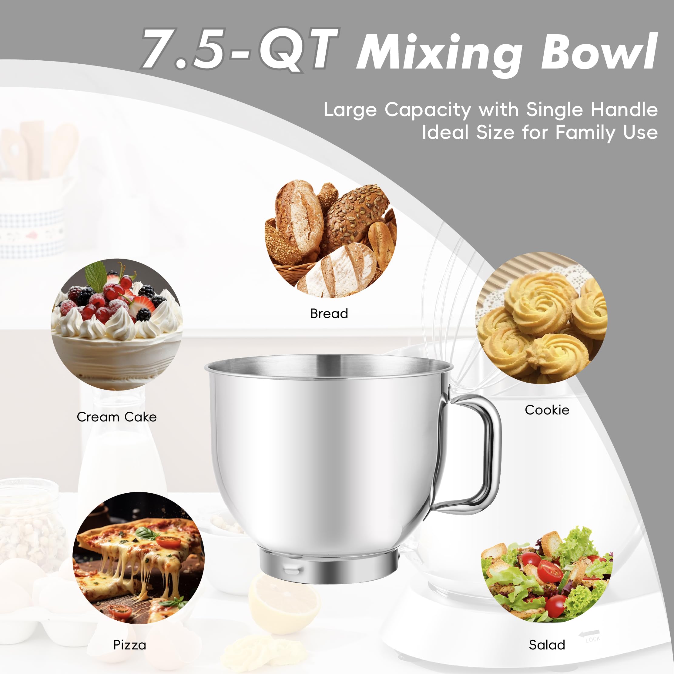 Kitchen in the Box stand mixer with diamond-cut body adds stylish appeal