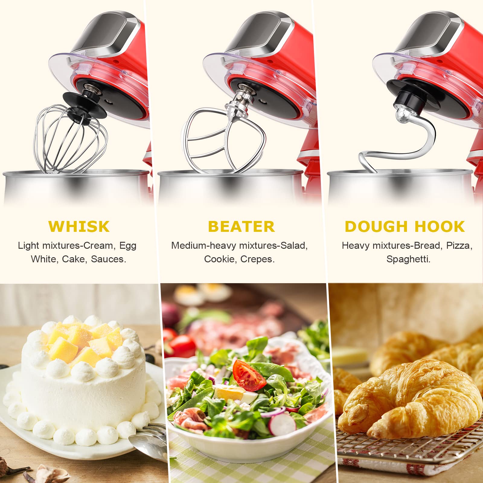 Kitchen in the box flat beater for versatile batters and mixtures.