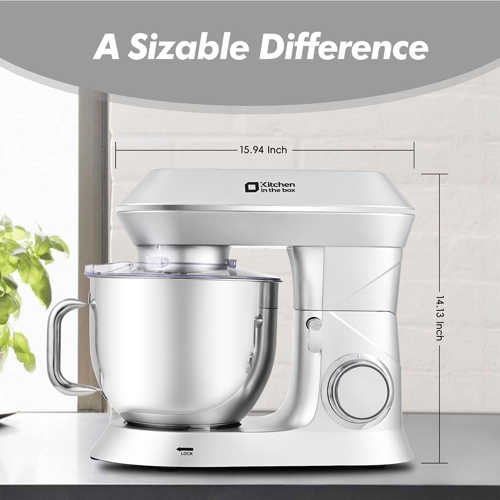 Kitchen in the Box stand mixer in use for baking, showcasing efficiency