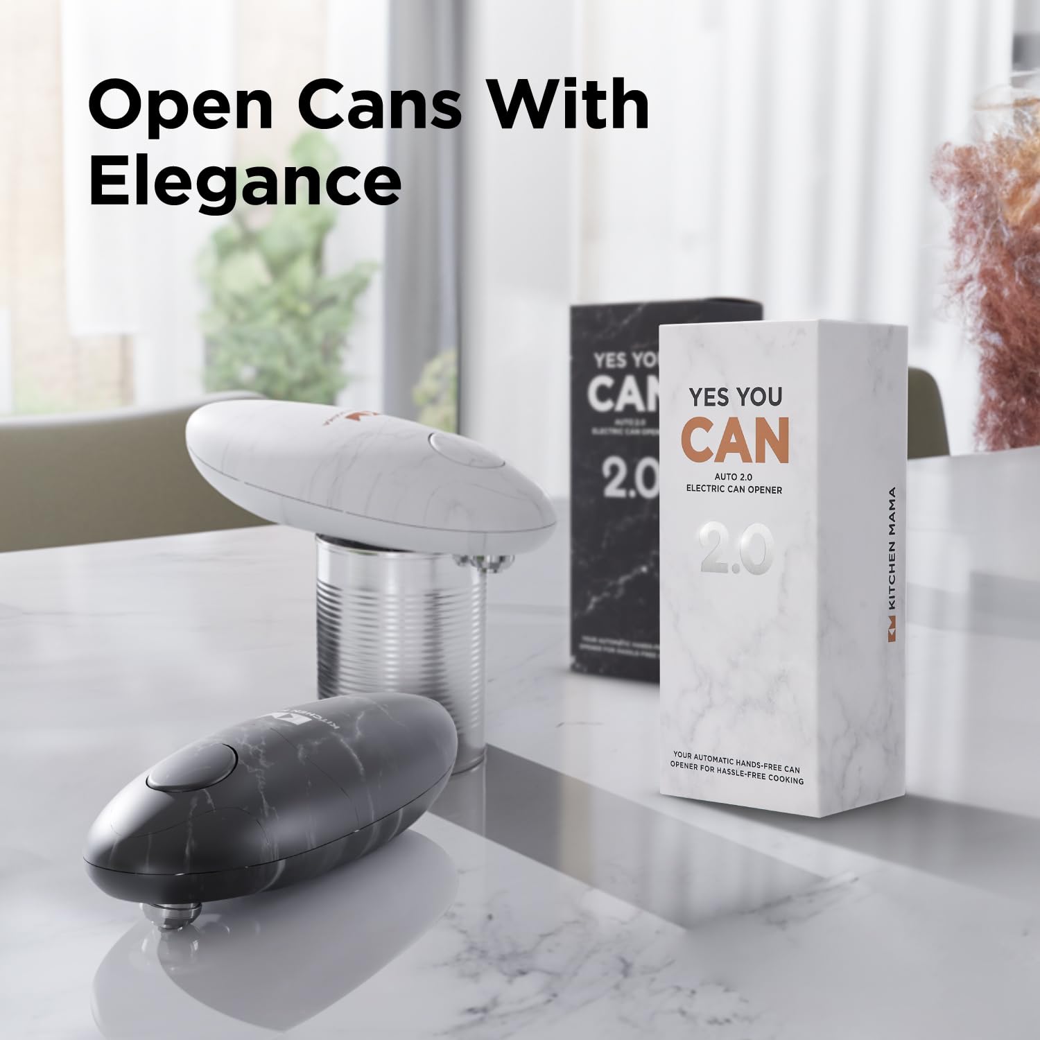 Kitchen Mama Auto 2.0 compact design fits drawers and bags.