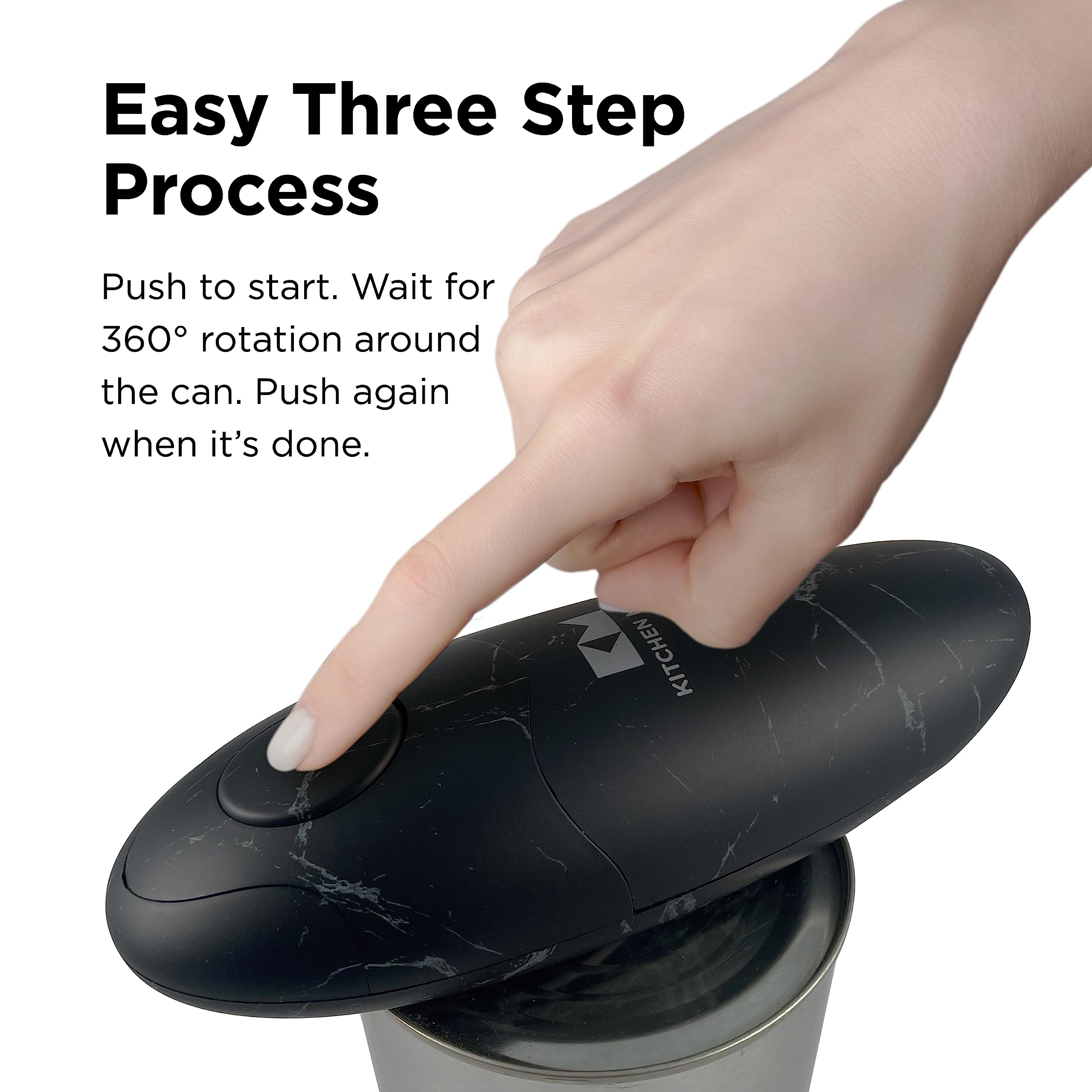 Kitchen Mama Auto 2.0 smooth-edge blade for easy lid removal