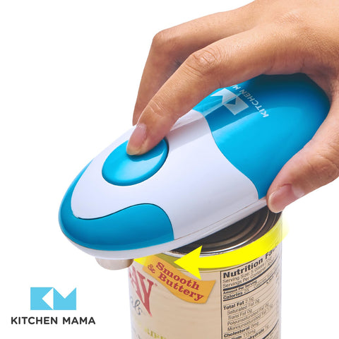 Kitchen Mama compact design opens cans smoothly with minimal effort.