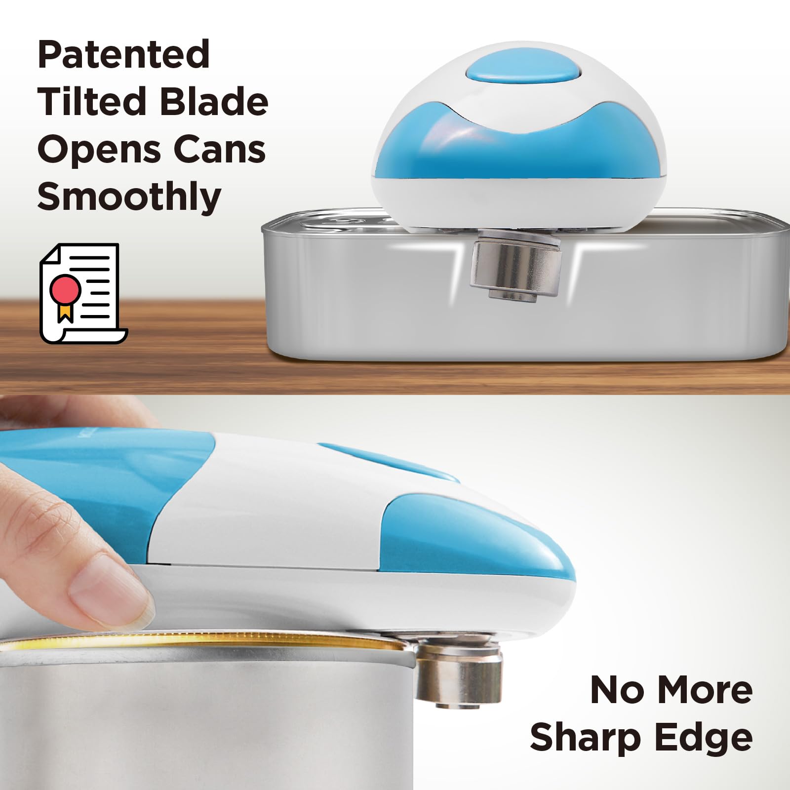 Kitchen Mama ergonomic-handle design for users with limited hand strength.