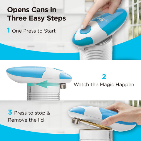 Kitchen Mama auto can opener smooth-edge cutting for safer kitchens.