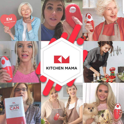 Kitchen Mama teal can opener streamlines meal prep for easier cooking.