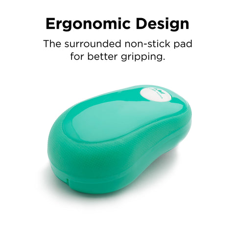Kitchen Mama ergonomic handle reduces strain during operation.