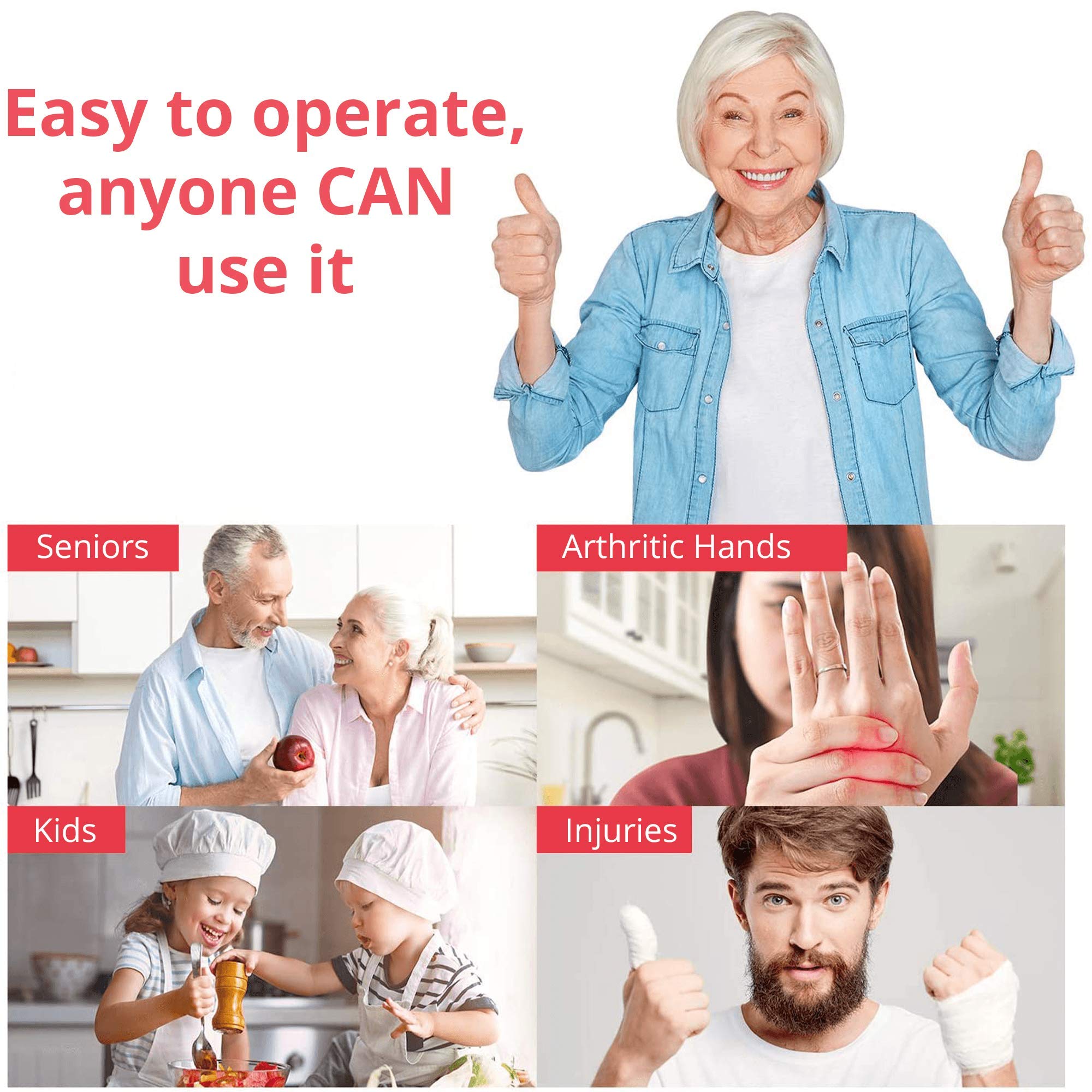 Kitchen Mama supports convenient cooking with hands-free opening.