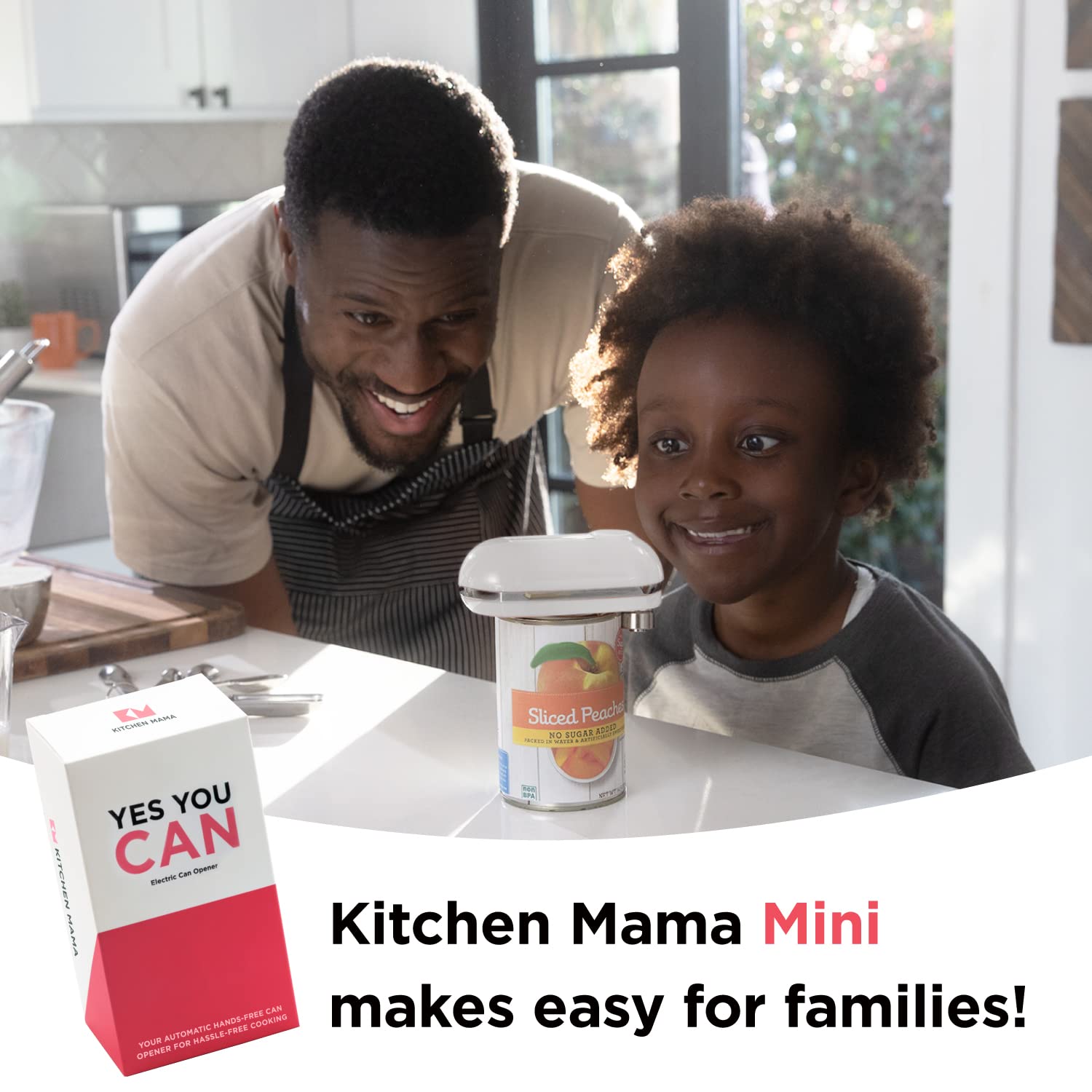 Kitchen Mama Mini con agarre cómodo para todo tipo de manos en la cocina