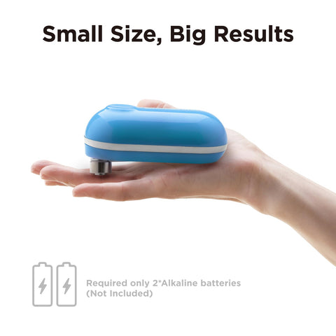 Kitchen Mama Mini electric can opener leaves smooth, safe edges along the lid.