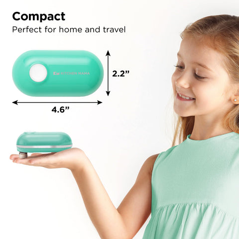 Kitchen Mama Mini Plus hands-free operation enables effortless use for seniors.