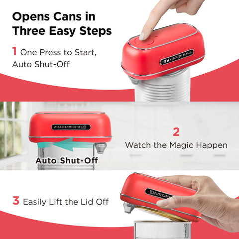 Kitchen Mama Orbit One USB-C charging port enables quick, travel-ready power.