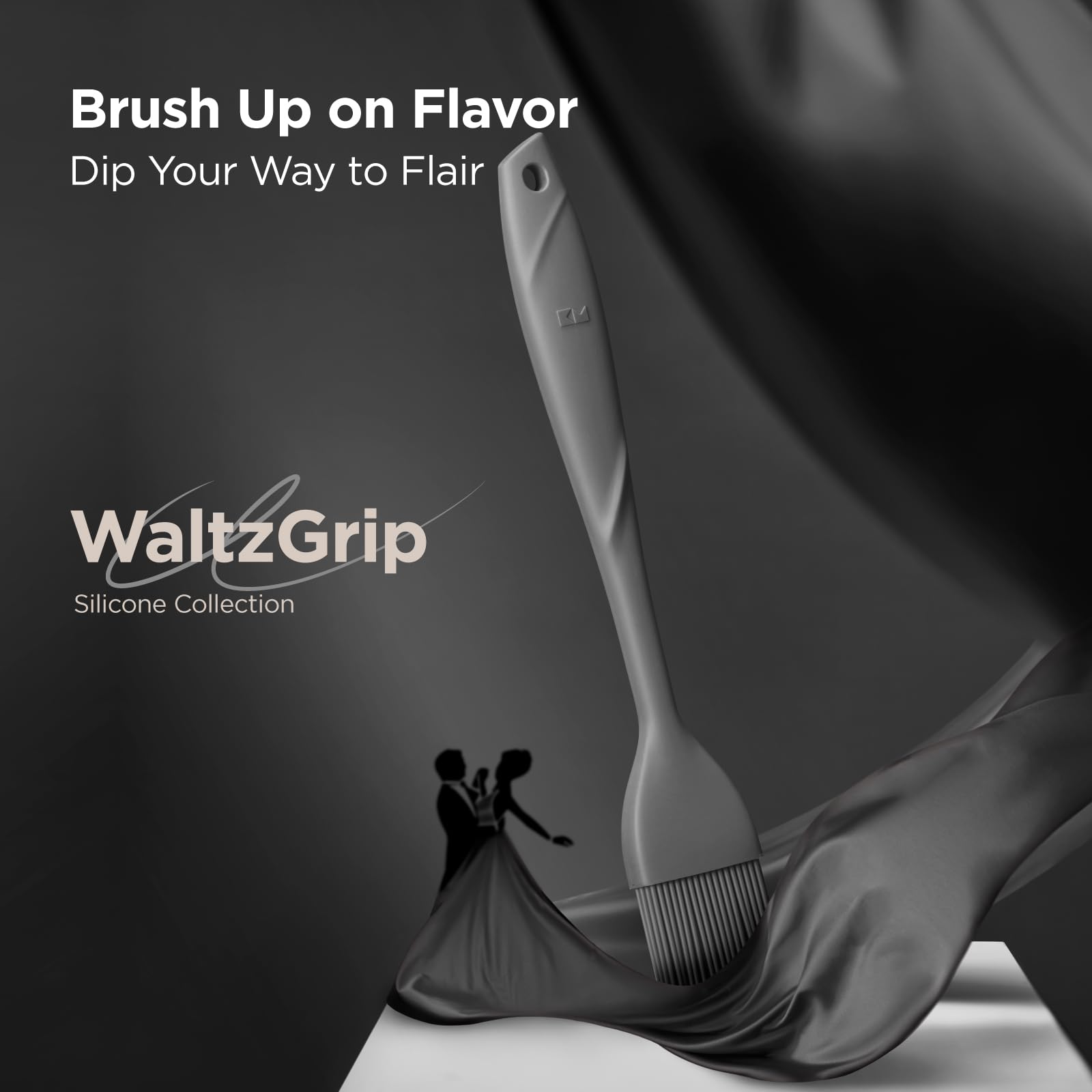 Close-up of WaltzGrip bristles showing flexible silicone for even coating