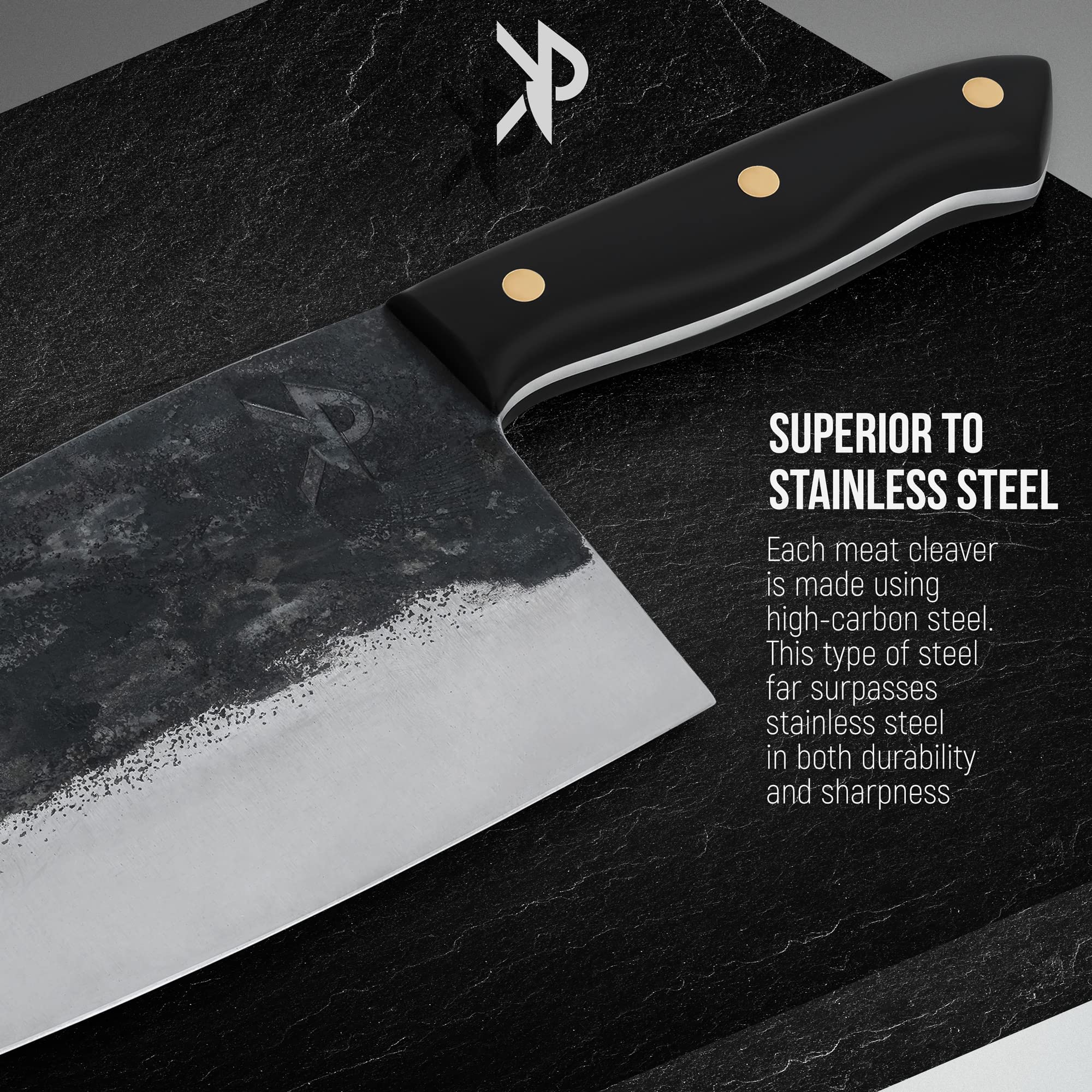 Kitchen perfection bone-in meat cutting with the durable blade.