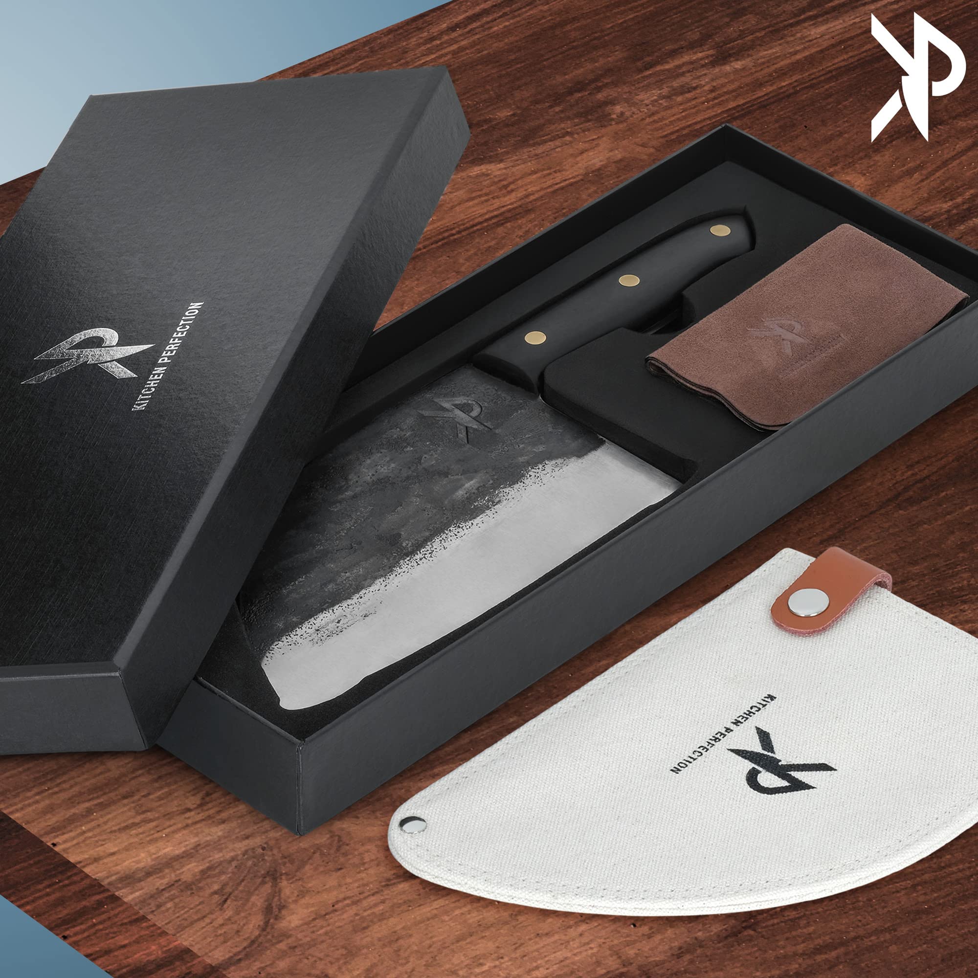 Kitchen Perfection hand-sharpened knife ready to use straight from the packaging