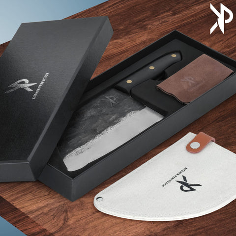 Kitchen Perfection hand-sharpened knife ready to use straight from the packaging