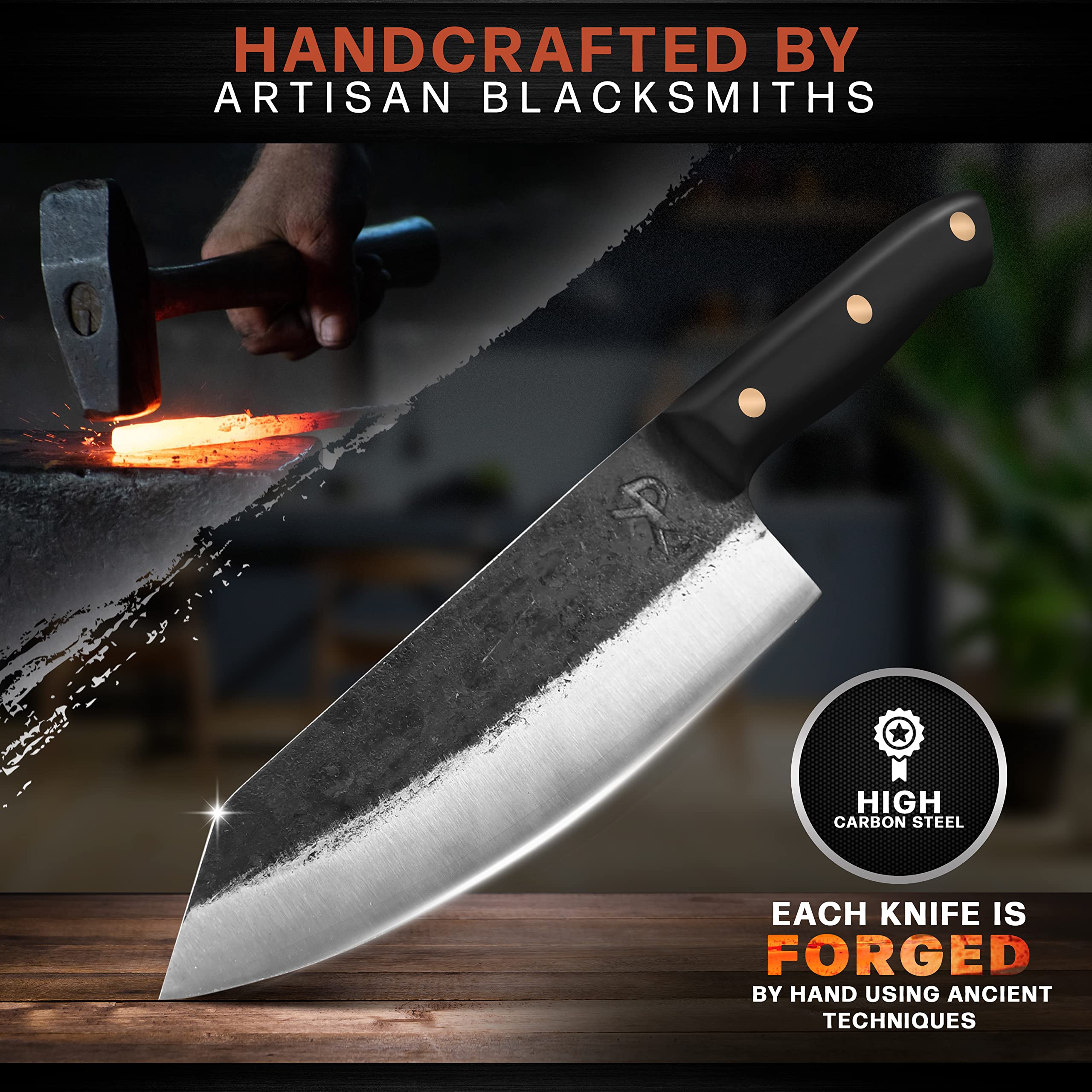 Kitchen perfection pakkawood handle offers secure grip during extended prep sessions.