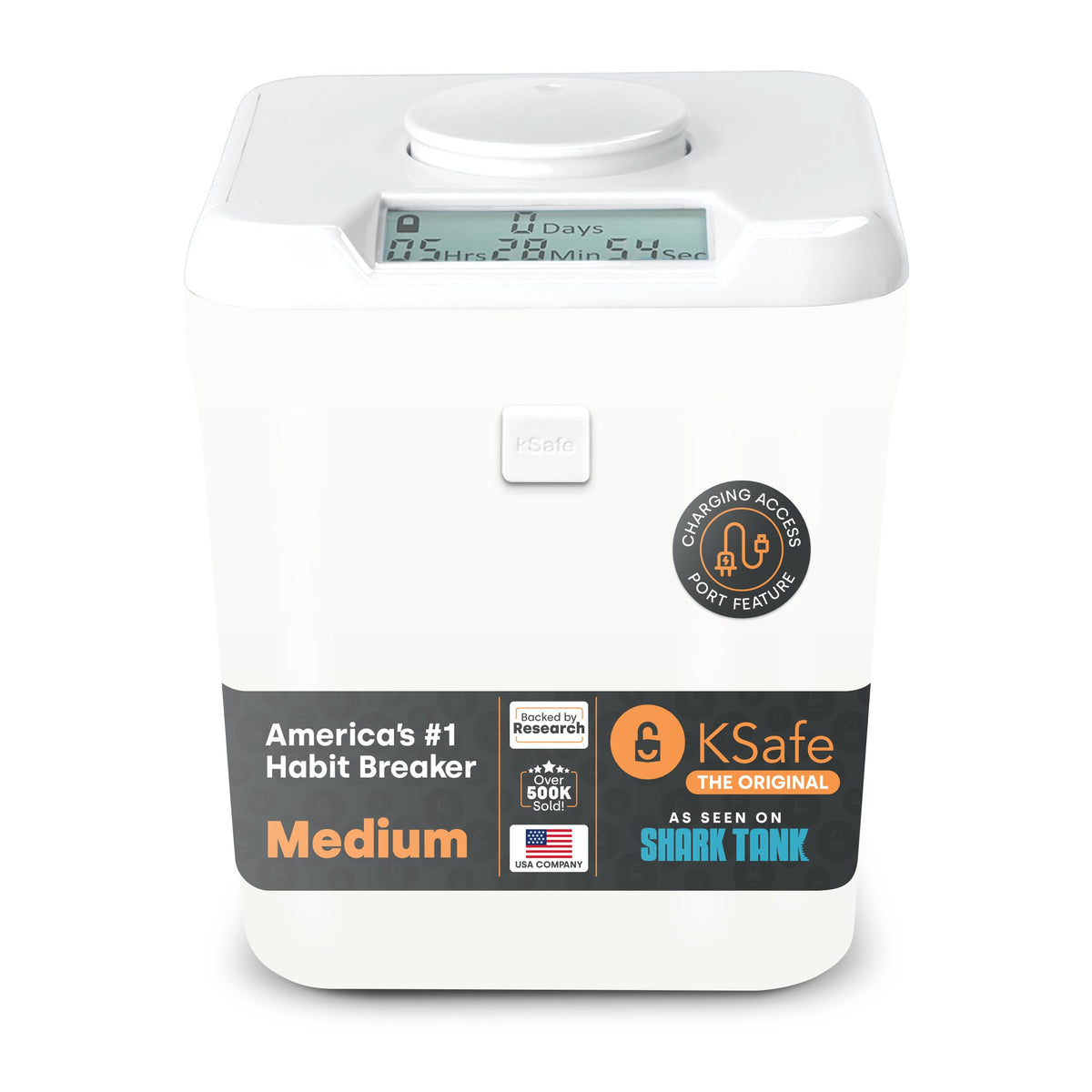 Kitchen Safe K-Safe front view showing discreet time-locking container