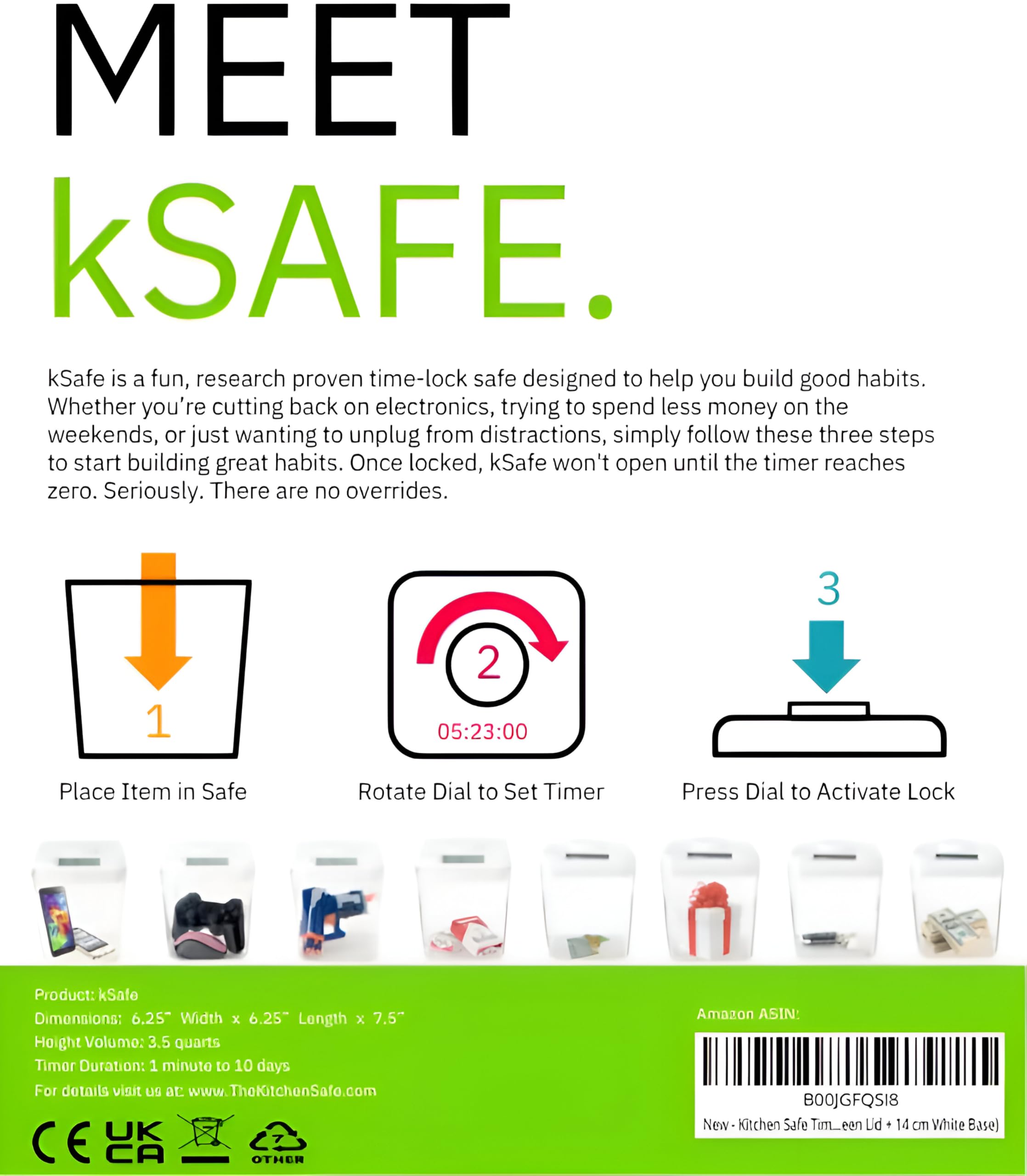 Kitchen Safe K-Safe in-use setup for daily use